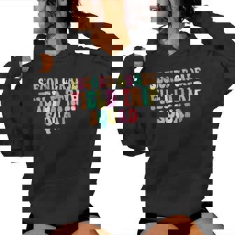 Groovy 2Nd Grade Field Trip Squad Teacher Students Matching Women Hoodie - Thegiftio