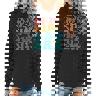Groovy In My Girl Dad Era Women Hoodie - Monsterry