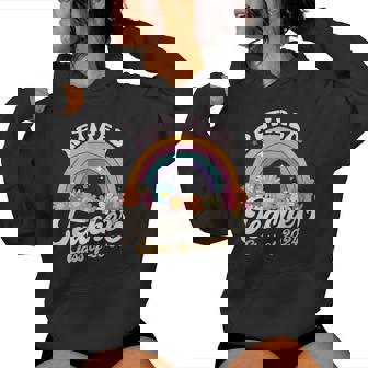 Groovy Rainbow Retired Teacher Class Of 2024 Retirement Women Hoodie | Mazezy