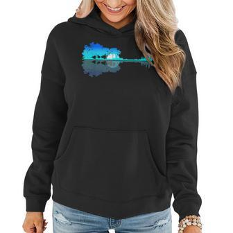 Guitar Lake Shadow Love Guitar Musician Outfit For Women Women Hoodie - Monsterry