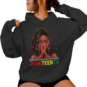 Hair Black Woman Remembering My Ancestors Junenth Women Hoodie - Seseable