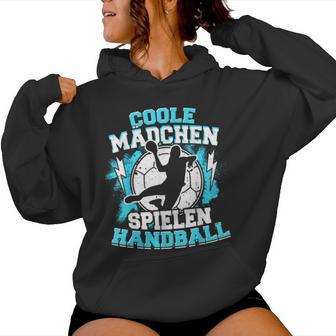 Handballer Handballer Cool Girls Play Handball Kapuzenpullover für Damen - Geschenkecke