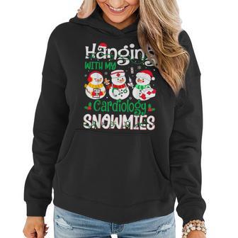 Hanging With My Cardiology Nurse Snowmies Christmas Nursing Women Hoodie - Seseable