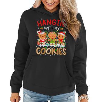 Hanging With My Cookies Gingerbread Christmas Teacher Xmas Women Hoodie - Monsterry AU