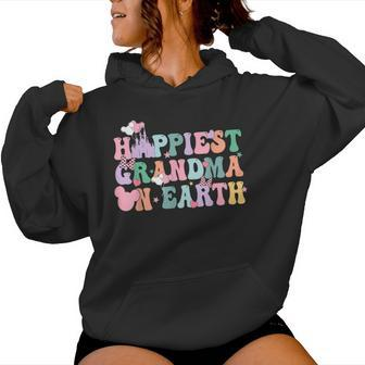 In My Happiest Grandma On Earth Era Groovy Mom Mother's Day Women Hoodie | Mazezy
