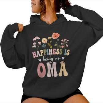 Happiness Is Being An Oma Floral Oma Mother's Day Women Hoodie - Thegiftio UK