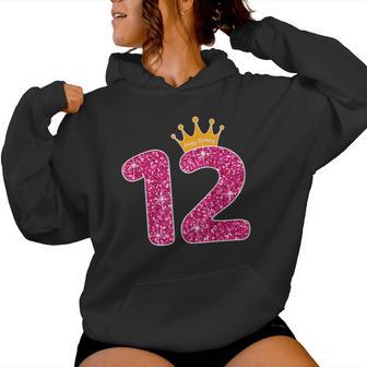 Happy Birthday 12 Years Of Being Awesome 12Th Birthday Girl Women Hoodie - Thegiftio UK