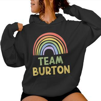 Happy Colorful Team Burton Rainbow Pride Green Yellow Women Hoodie - Monsterry CA