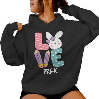 Happy Easter Day Pre-K Squad Love Teacher Life Easter 2022 Women Hoodie - Thegiftio UK