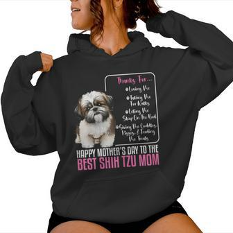 Happy Mother's Day To The Best Shih Tzu Mom Shih Tzu Mommy Women Hoodie - Seseable