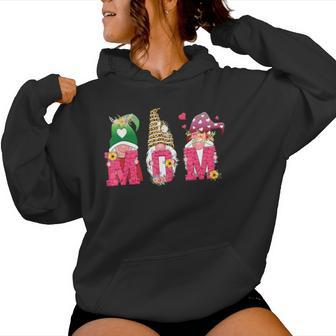 Happy Cute Gnomes Floral For Mom Daughter Women Hoodie | Mazezy DE