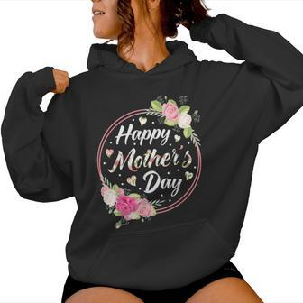 Happy Mother's Day For Mom Grandma Floral Flowers Women Hoodie - Thegiftio UK