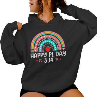 Happy Pi Day Mathematics Math Teacher Rainbow Girl Women Women Hoodie - Seseable