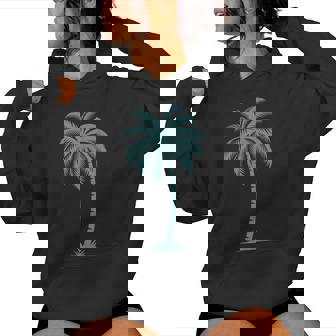 Hawaiian Beach Summer Tropical Vacation Palm Tree Women Hoodie | Mazezy