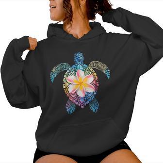 Hawaiian Tie Dye Sea Turtle Cute Hawaii Cruise 2024 Vacation Women Hoodie - Monsterry