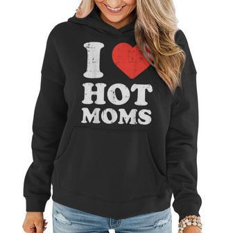 I Heart Love Hot Moms Humor Couple Matching Dad Men Women Hoodie - Thegiftio UK