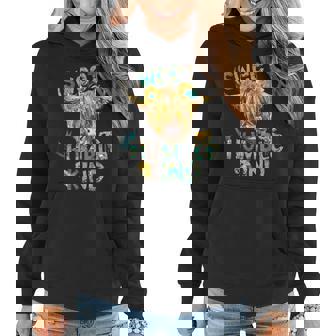 Highland Cow Sunflower Sweet Humble Kind Western Country Women Hoodie | Seseable CA