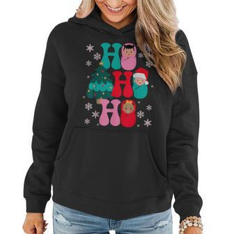 Ho Ho Ho Labor And Delivery Nurse Christmas Mother Baby Women Hoodie - Seseable