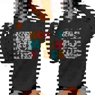 Honeymoon Vibes Retro Groovy Vintage Just Married Couple Women Hoodie - Thegiftio