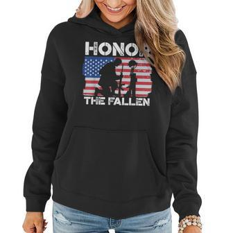 Honor The Fallen Military Army Soldier Memorial Day Women Hoodie - Monsterry UK