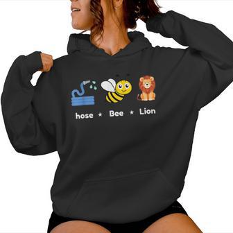 Hose Bee Lion Icons Hoes Be Lying Pun Intended Cool Women Hoodie - Monsterry DE