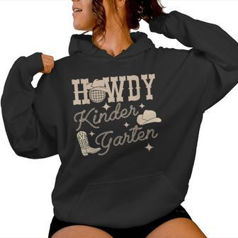 Howdy Kindergarten Teacher Rodeo Country Western Cowgirl Women Hoodie | Mazezy DE