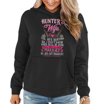 Hunter's Wife Yes He's Hunting Deer For Her Women Hoodie - Monsterry