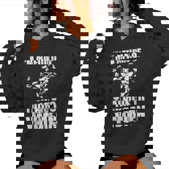 I'm Afraid Of Talking To Entrenamiento Satírico Sudadera con capucha para mujer - Regaloses