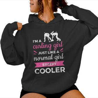 I'm A Curling Girl Ice Curling Sport Quote Curling Women Hoodie - Monsterry AU