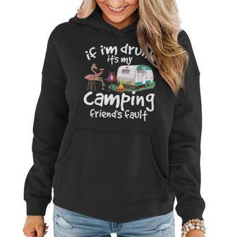 If I'm Drunk It's My Camping Friend's Fault Flamingo Women Hoodie - Monsterry UK