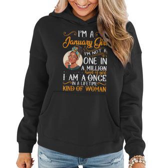 I'm A January Girl Black Capricorn Birthday Women Hoodie - Monsterry AU