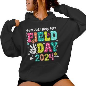 I'm Just Here For Field Day 2024 Field Trip Fun Day Boy Girl Women Hoodie - Monsterry DE