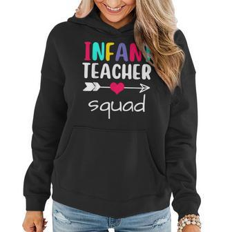 Infant Teacher Squad Matching Back To School First Day Women Hoodie - Seseable