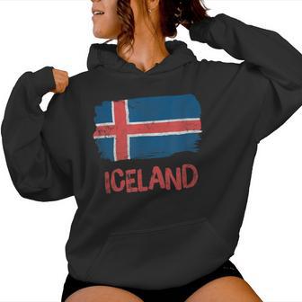 Islandintage Flag Island Pride Women's Kapuzenpullover für Damen - Seseable