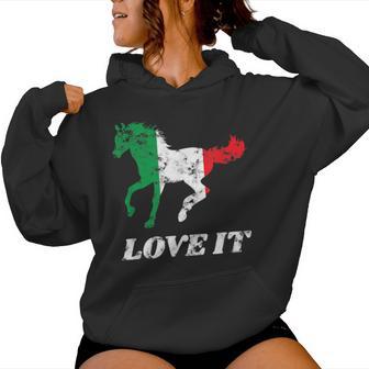 Italian Horse Riding Horseback Rider Equestrian Pony Hooves Women Hoodie - Monsterry DE