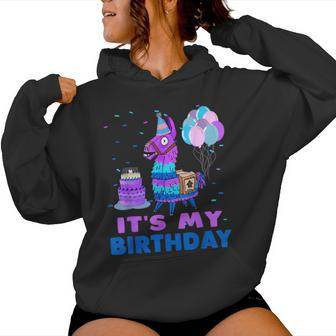 It's My Birthday For Llama Party Women Hoodie | Mazezy UK