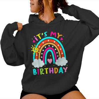 It's My Birthday Rainbow Birthday Ns Girls Women Hoodie - Seseable