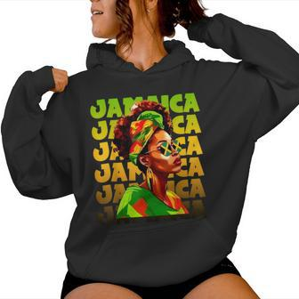 Jamaican Black Woman Melanin Jamaican Girl Afro Hair Pride Women Hoodie - Monsterry AU