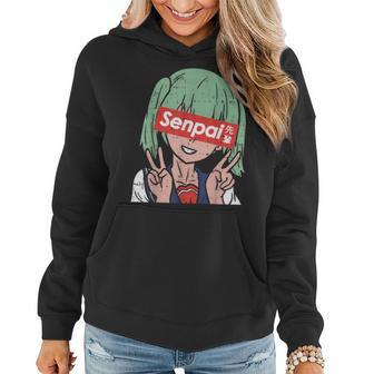 Japanese Anime School Girl Senpai Cute Notice Me Otaku Women Hoodie - Monsterry AU