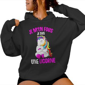 Je M'en Fous Je Suis Une Licorne Enfant Fille Sweat à capuche femme - Cadeauxyz