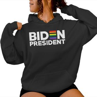 Joe Biden For President Lgbt Gay Pride Rainbow Women Hoodie - Monsterry DE