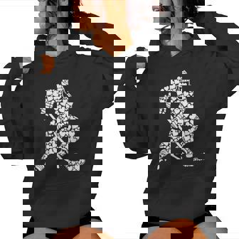 Jugador De Hockey Sobre Hielo Con Corazones Hockey Hombres Es Niños Sudadera con capucha para mujer - Regaloses
