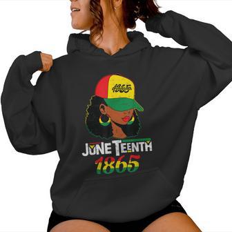 Junenth 1865 Celebrate Freedom Celebrating Black Women Women Hoodie - Thegiftio UK