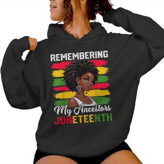 Junenth African American Girl Black Freedom Women Hoodie - Thegiftio UK