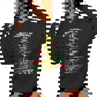 Junenth African Black American Freedom 1865 Women Hoodie | Mazezy