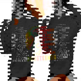 Junenth Afro American Black Black History Women Hoodie | Mazezy