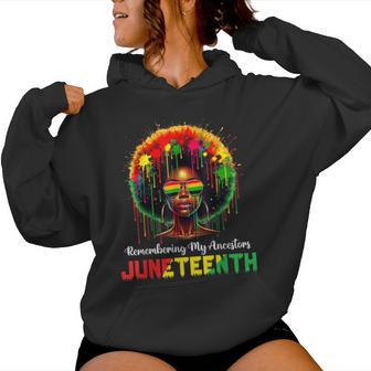 Junenth Black African Hair Remembering My Ancestors Women Hoodie - Monsterry AU