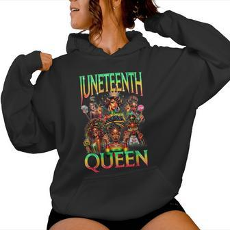 Junenth Black Queen Afro African American Women Hoodie - Monsterry