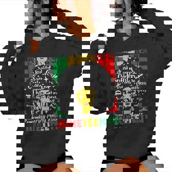 Junenth Celebrating Black Freedom 1865 Pride Black Women Women Hoodie - Seseable