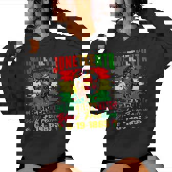 Junenth Celebrating Black Freedom Junenth 1865 Women Hoodie - Thegiftio UK